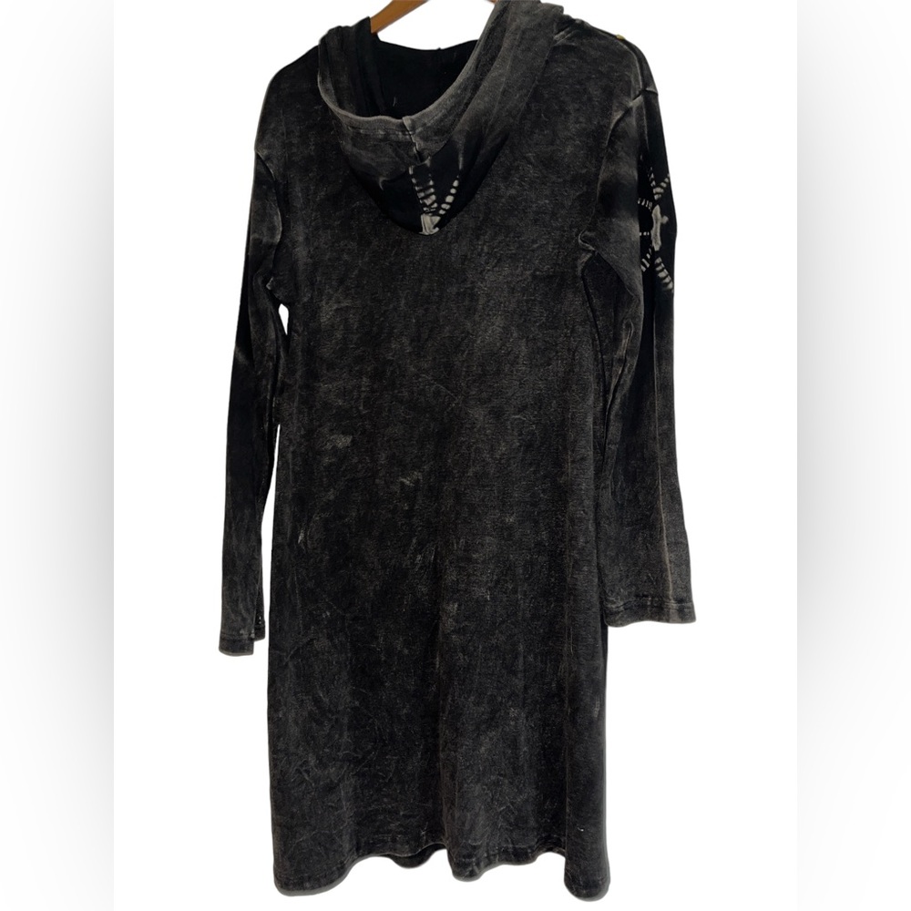 Rising International boho art to wear embroidered hoodie jacket/duster - Picture 2 of 4